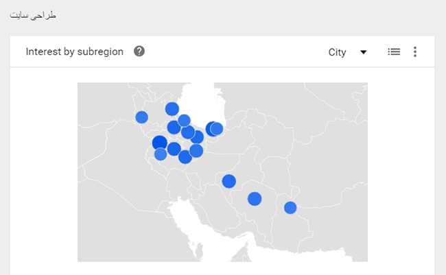 تحلیل نتایج گوگل ترند بر اساس مناطق جغرافیایی